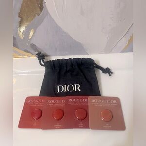🛍️Dior Rouge Lipstick Collection Samples with Mini Pouch
